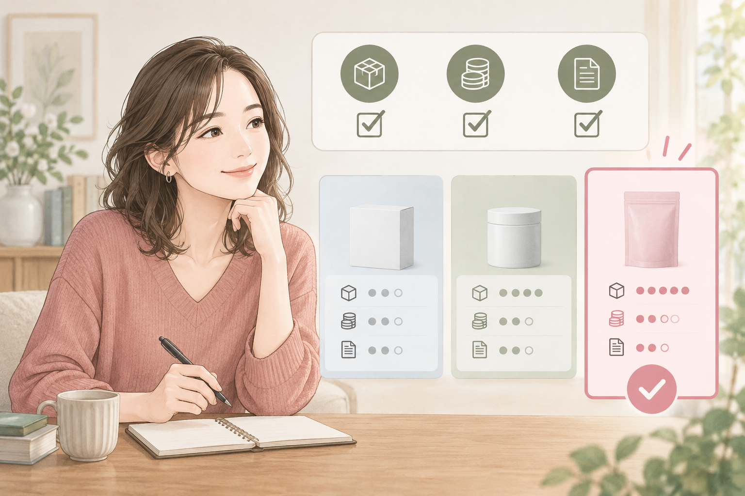 譲れない条件を一つ決めて候補を絞るイメージ